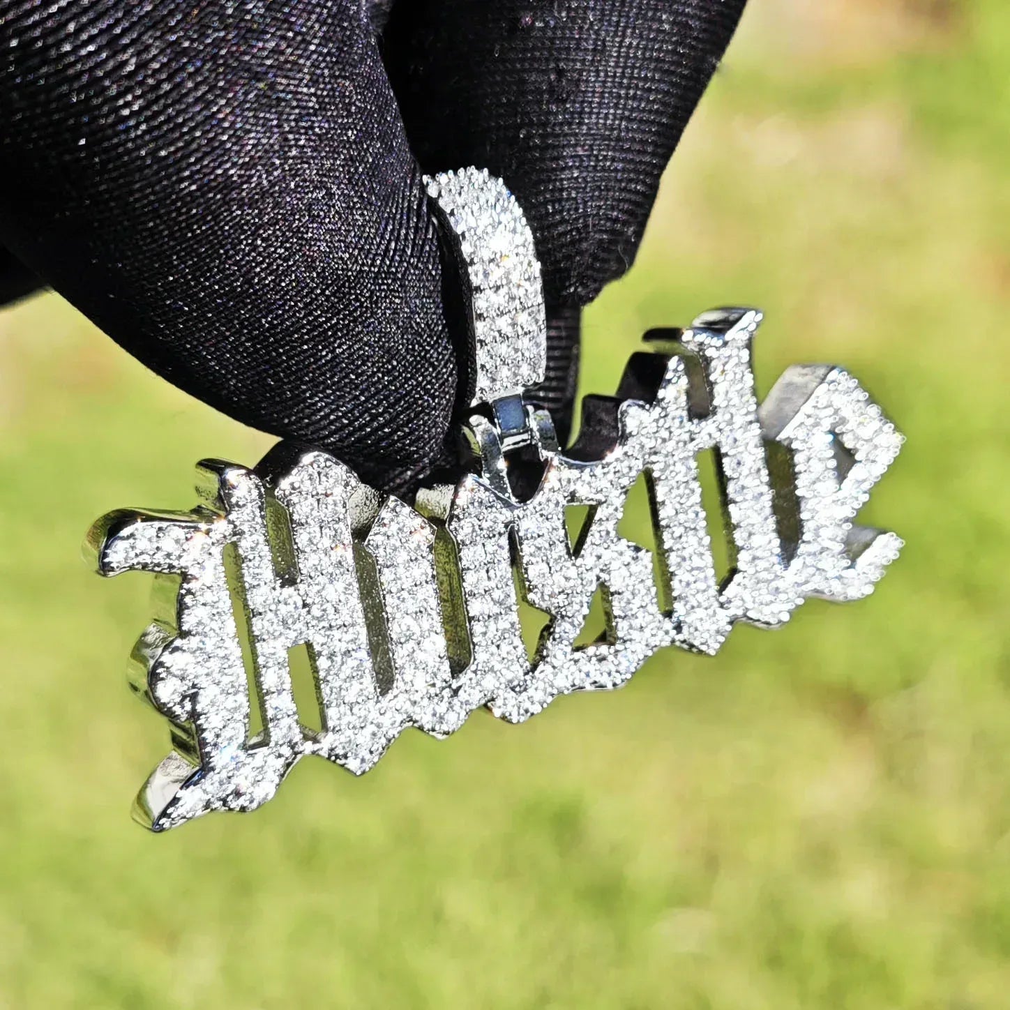 Iced Out Single Letter Pendant Necklace – CZ Initial Jewelry for Men & Women - CaratixJewelry